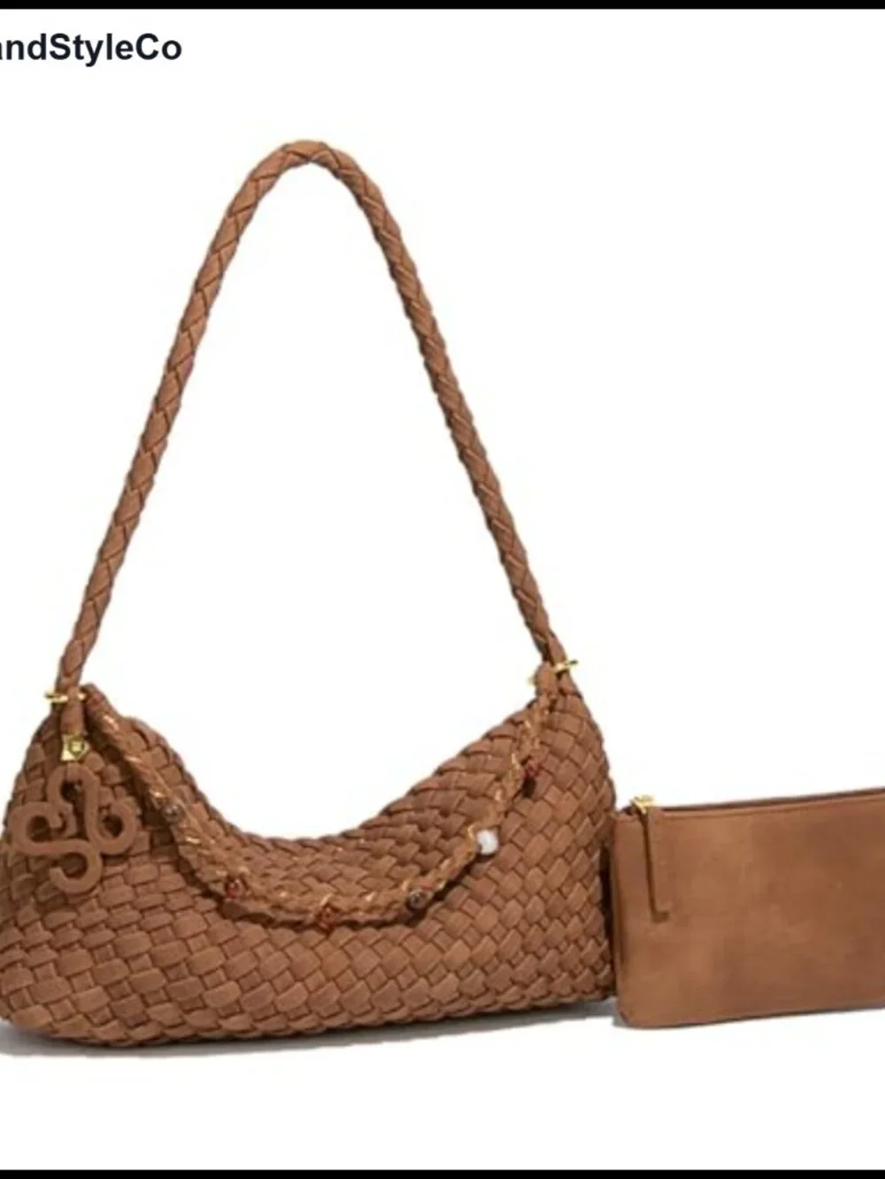 Faux Suede Hobo Bag for Women Small Slouchy Shoulder Bag with Pouch